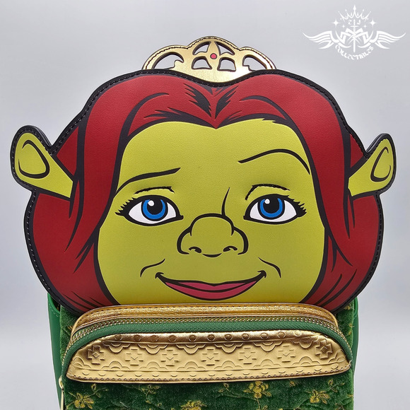 Loungefly DreamWorks Shrek Princess Fiona Green Gold Mini Backpack Bag New - Picture 8 of 13